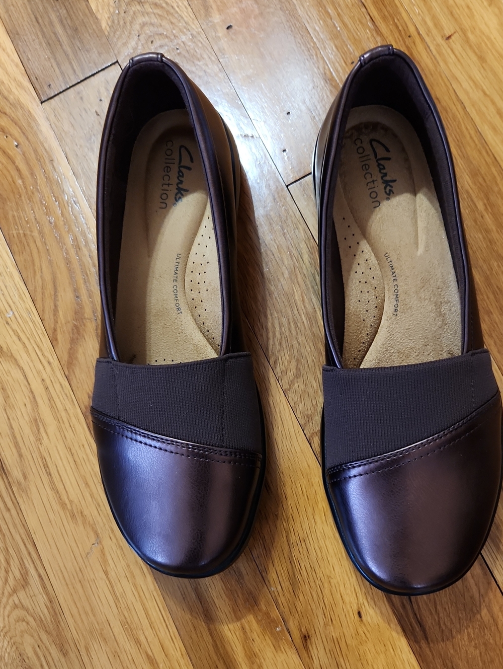 Clarks Collection Kaetlyn Rhea Women's Bronze Metallic Slip-On Shoes 9 M NWT - Picture 8 of 11